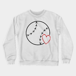 Baseball Heart Crewneck Sweatshirt